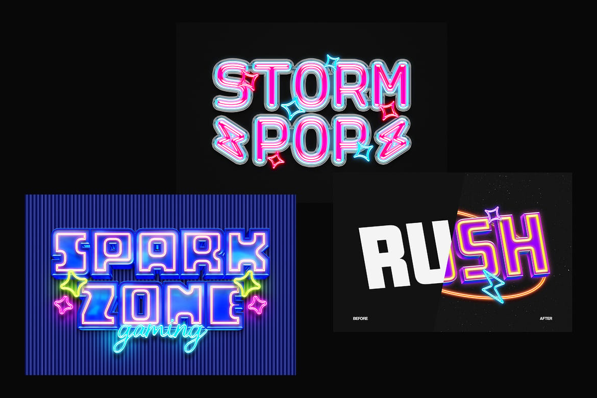 Neon Glow Text Effects