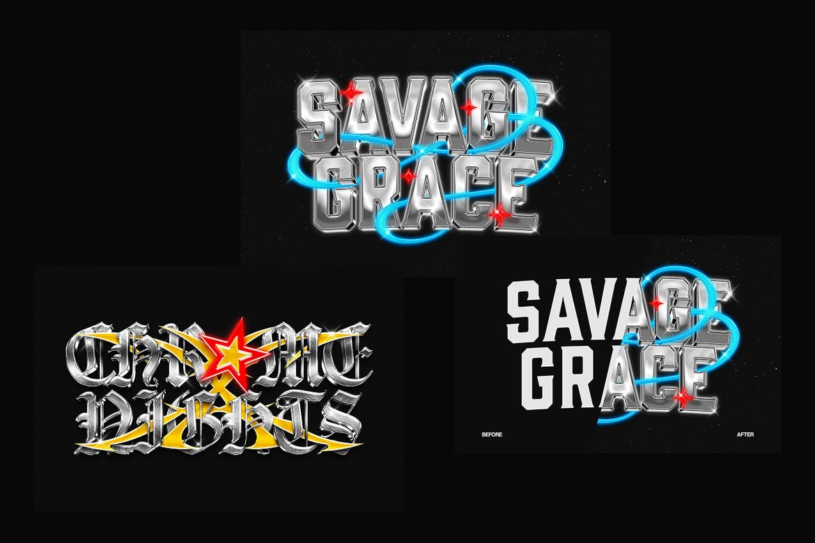 Silver Chrome Text Effect