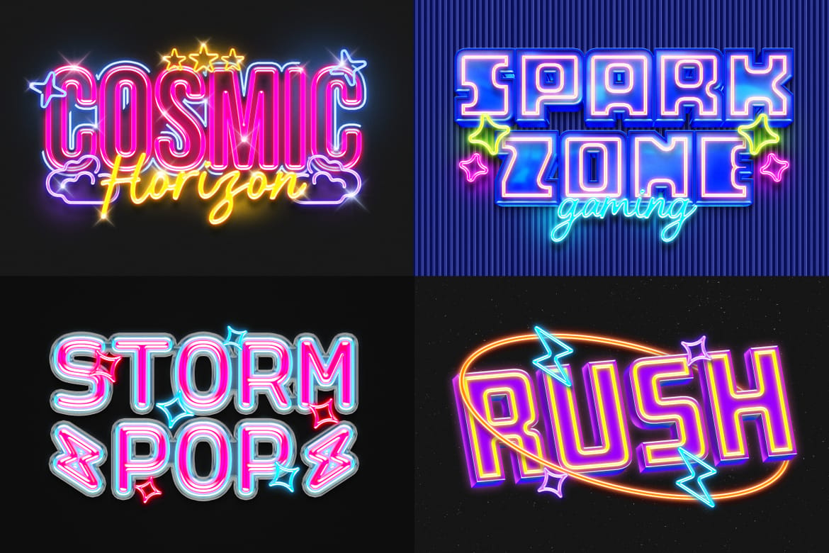 Neon Glow Text Effects