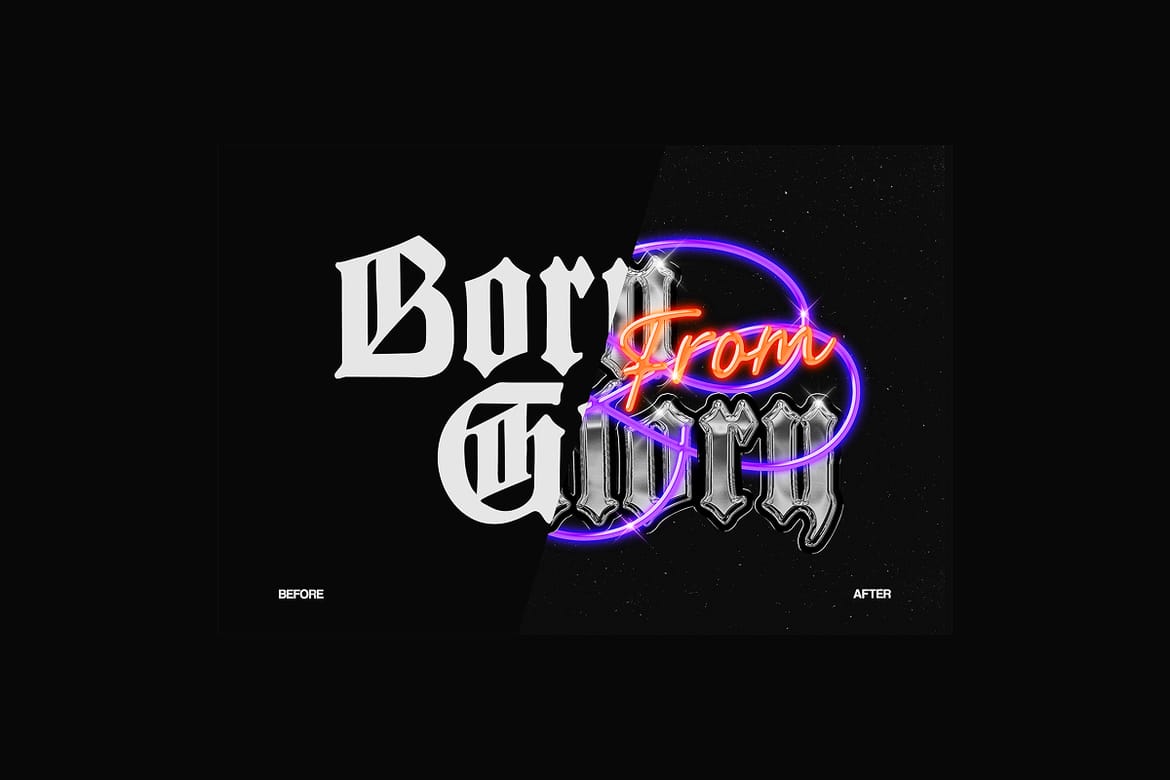 Silver Chrome Text Effect