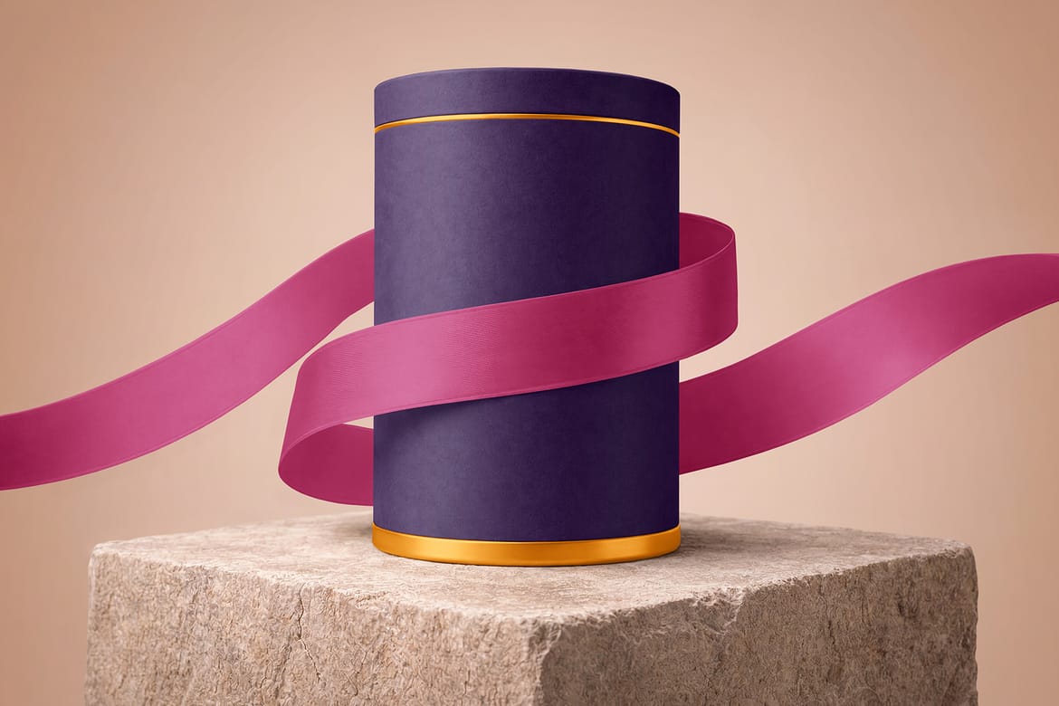 Kraft Paper Tube Mockup