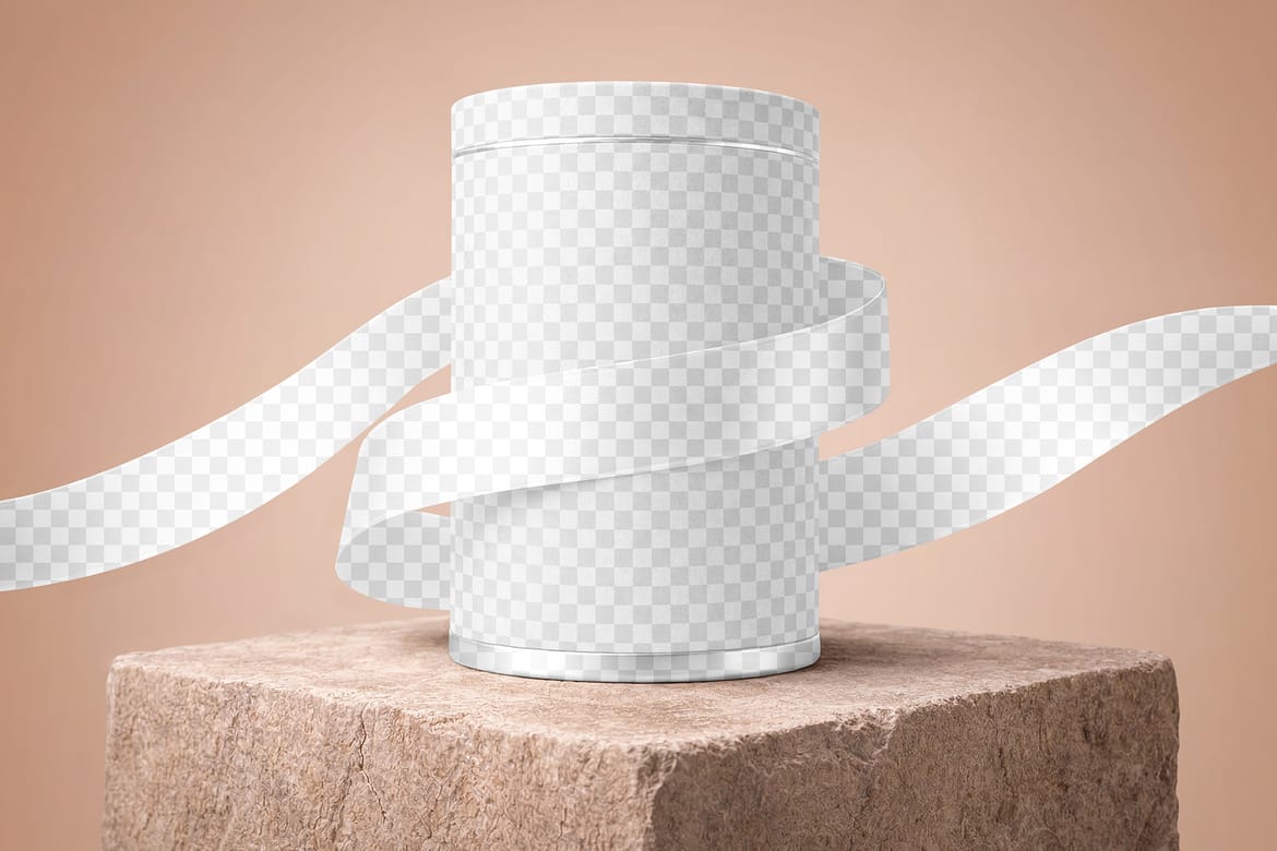 Kraft Paper Tube Mockup