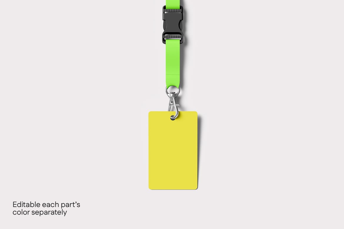 ID Card Mockup with Lanyard