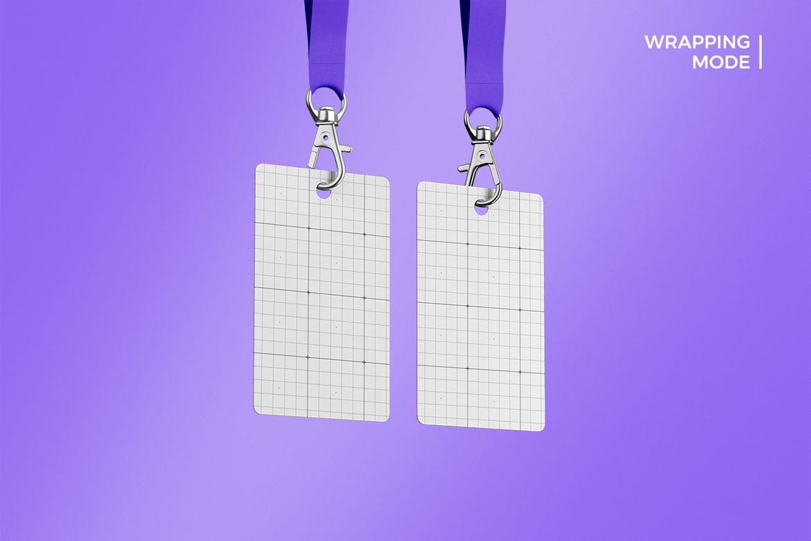 ID Card Mockup with Lanyard