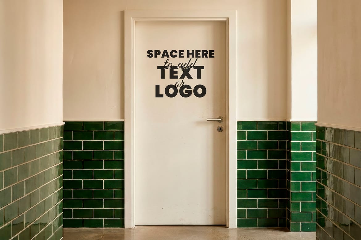 Front Door Text or Logo Mockups