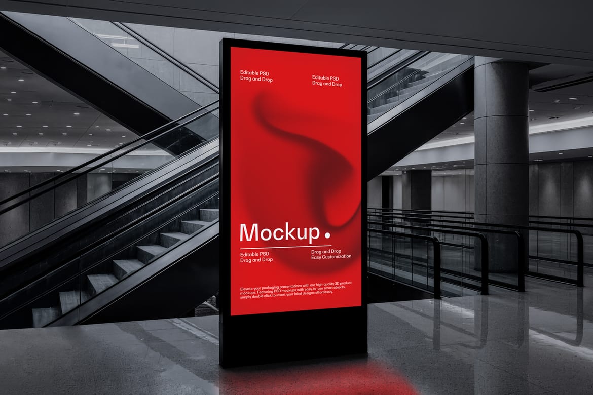 Subway Station Billboard Mockup