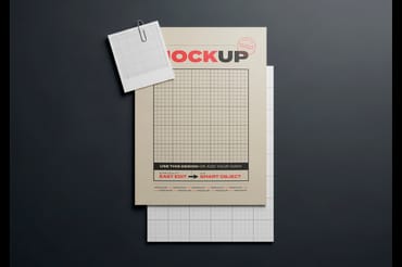 Papers Clipped Together Files Mockups