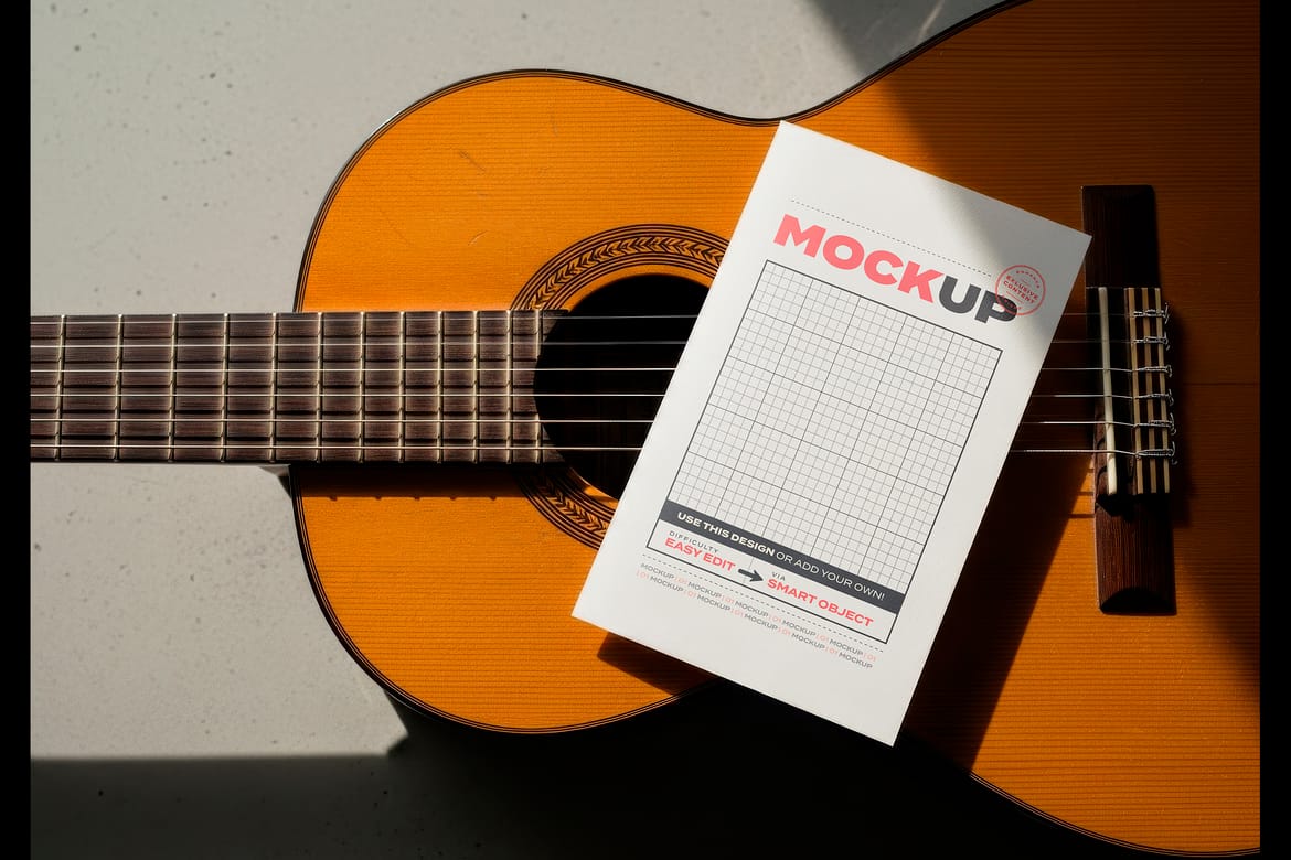 Flyer Poster Mockups Guitar Music Scene
