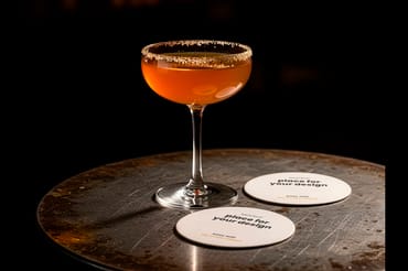 Multipurpose Set of Coasters Mockups