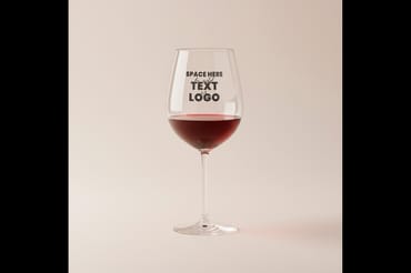 Logo or Message on Beer and Wine Glass Mockups