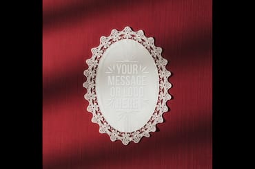 Fabric Lace Centerpiece Cloth Mockups