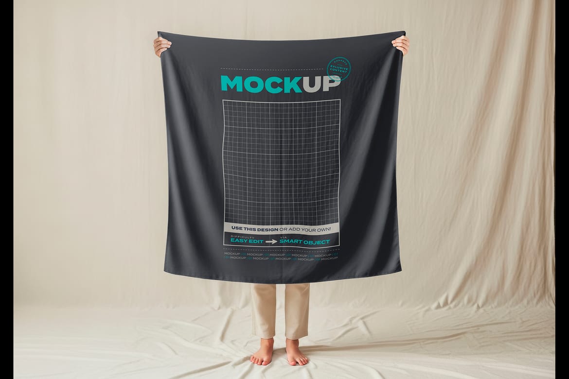 Towel Silk Sheets Mockups