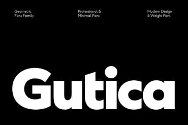 Gutica – Geometric Font Family
