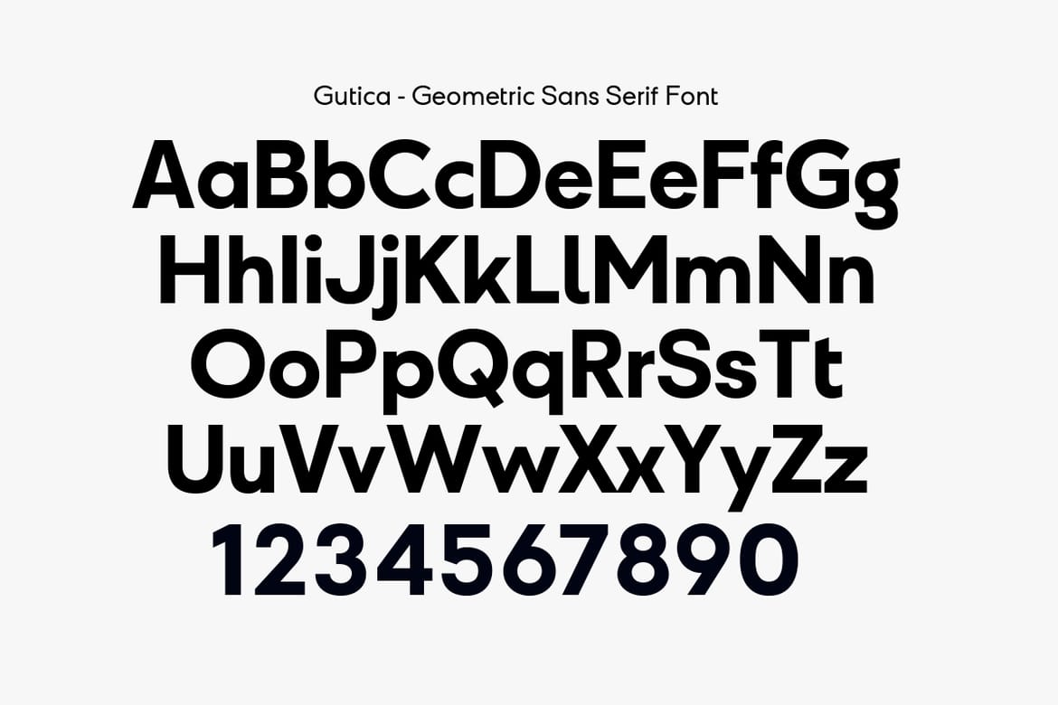 Gutica – Geometric Font Family
