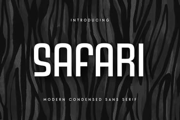 Safari - Modern Condensed Sans Serif