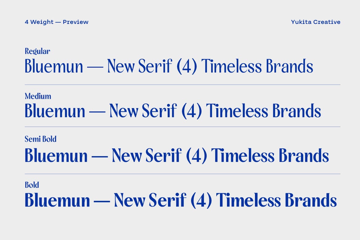 Bluemun – Timeless Serif