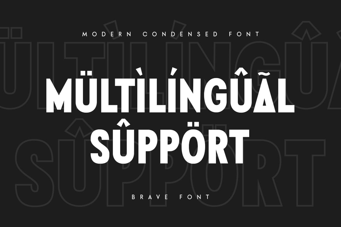 Brave - Modern Condensed Font
