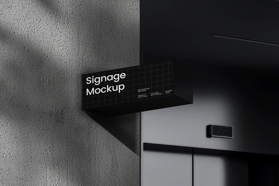 Gabriel Minimalist Signage Mockup