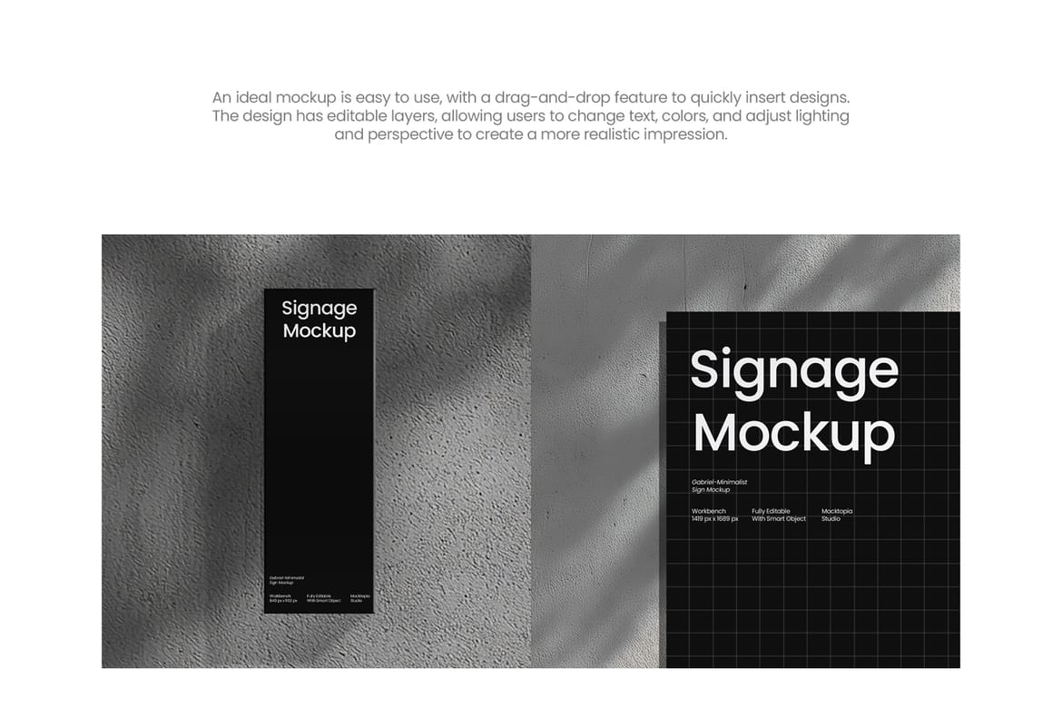 Gabriel Minimalist Signage Mockup