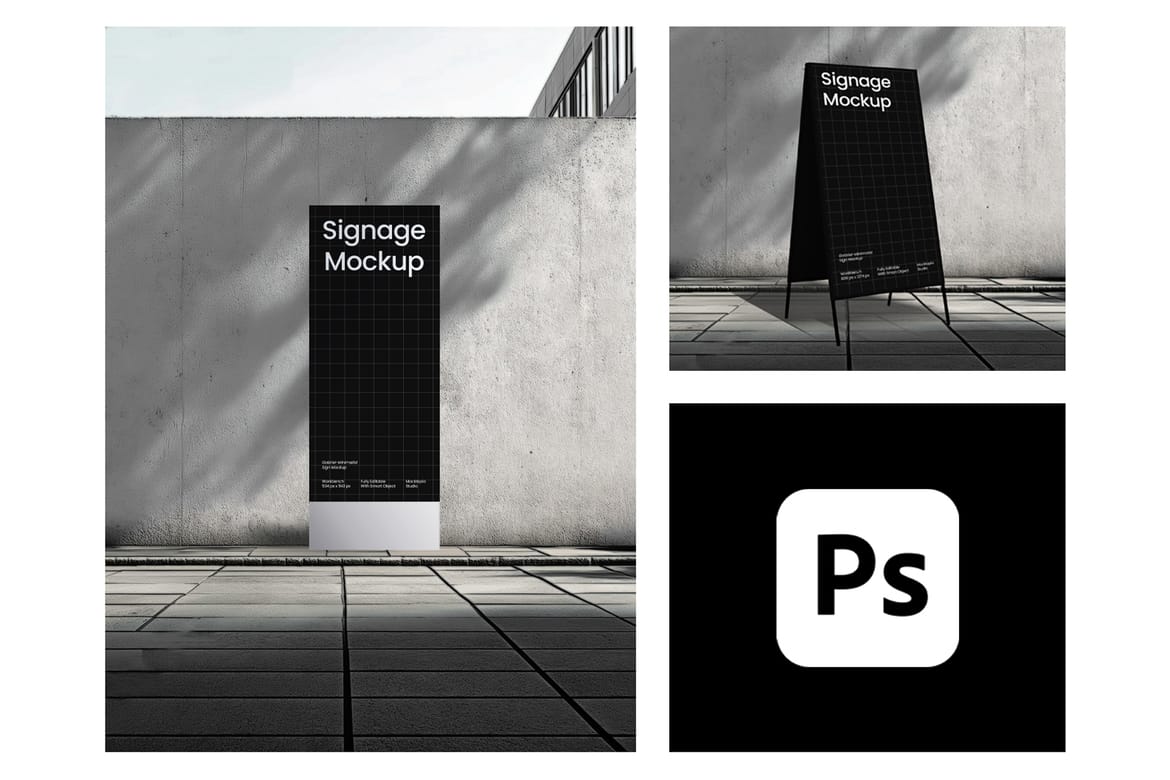 Gabriel Minimalist Signage Mockup