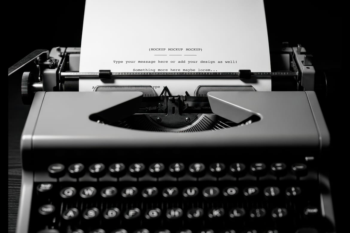 Typing Typewriter Multipurpose Mockups