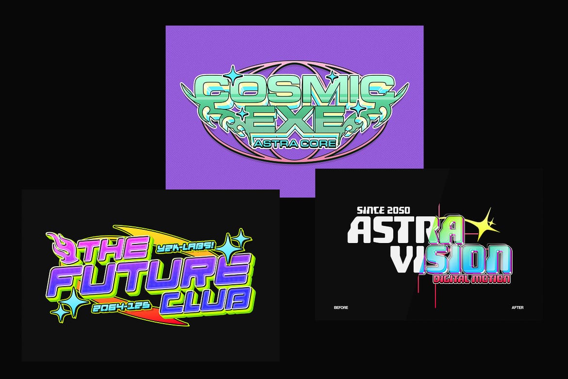 Retro Y2K Text Effect