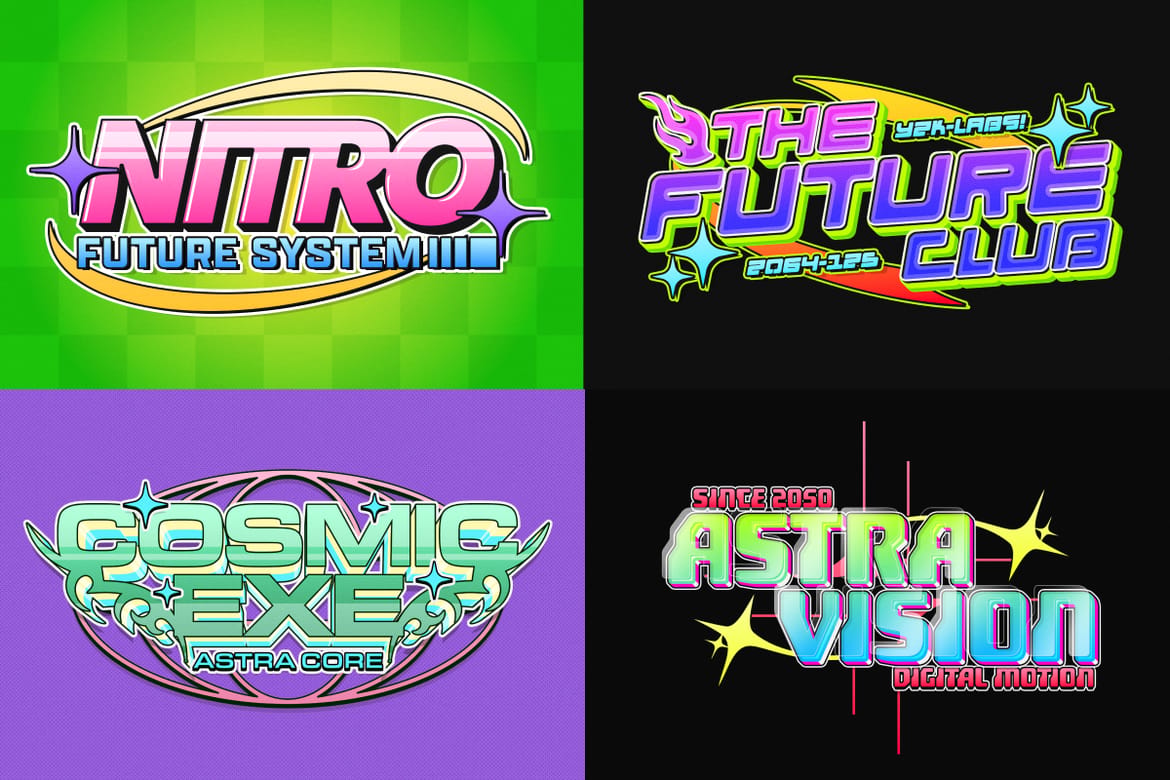 Retro Y2K Text Effect