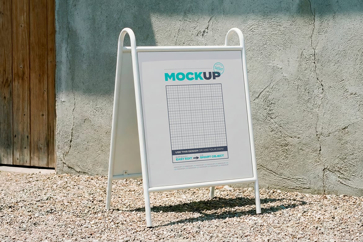 Sandwich Sidewalk Sign Mockups