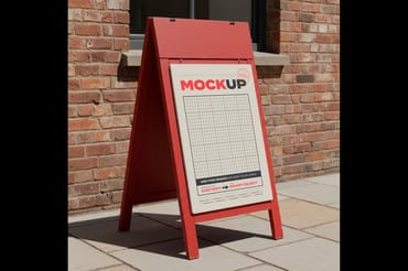 Sandwich Sidewalk Sign Mockups