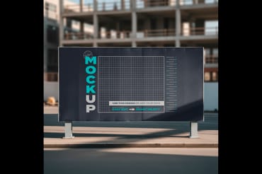 Horizontal Street Sign Construction Site Mockups