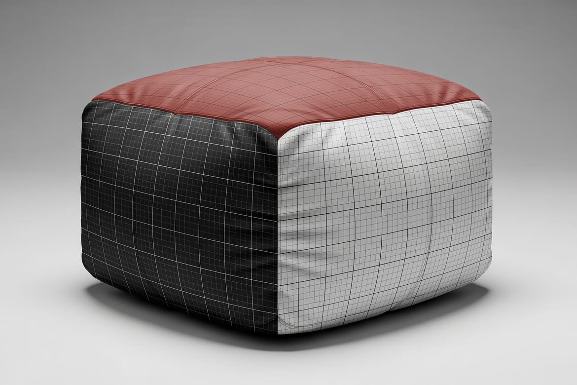 Ottoman Pouf Design Mockups