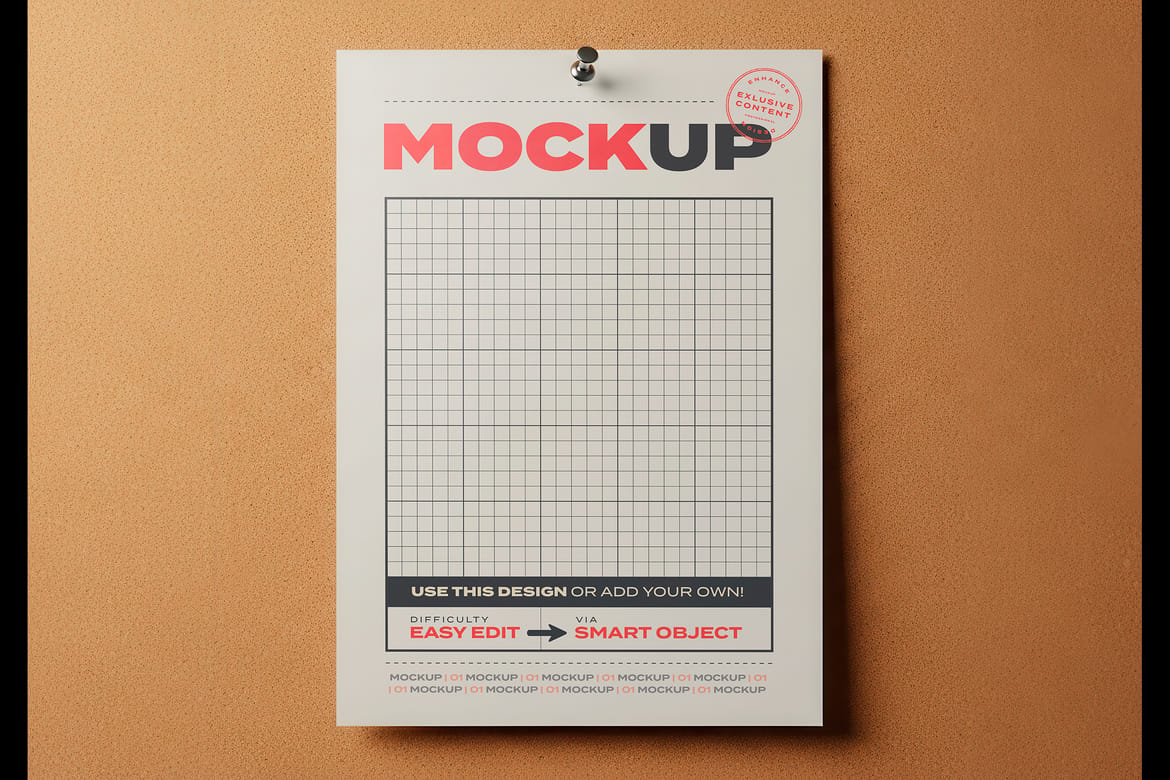 Page Pin to Cork Panel Collection Mockups
