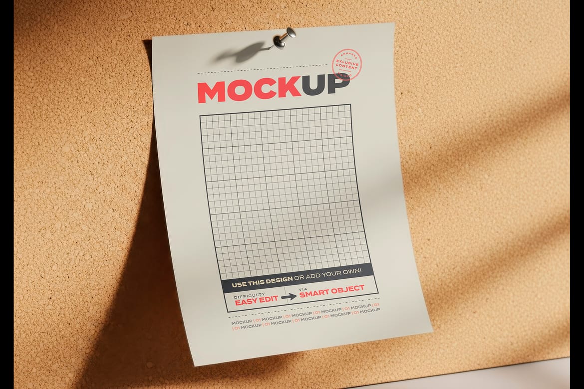 Page Pin to Cork Panel Collection Mockups