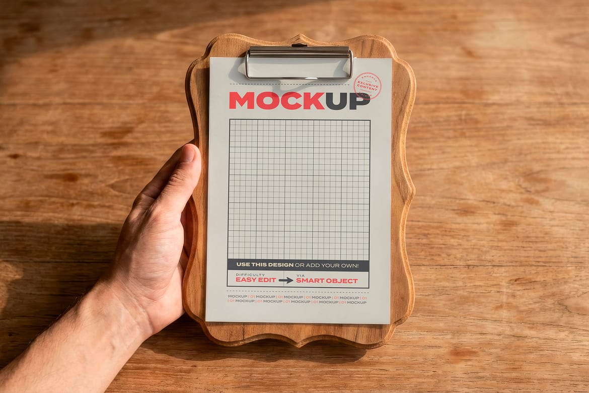 Holding Menu Collection Mockups