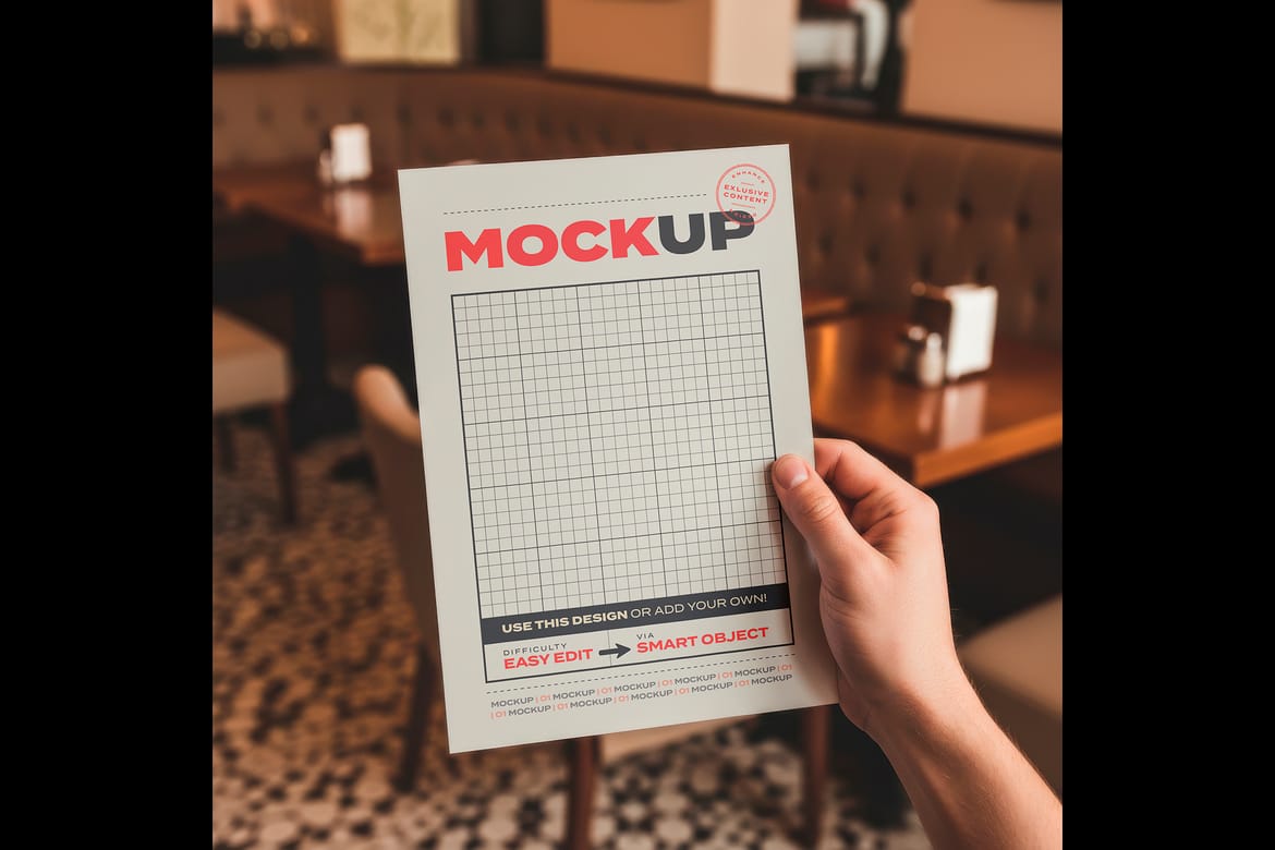 Holding Menu Collection Mockups