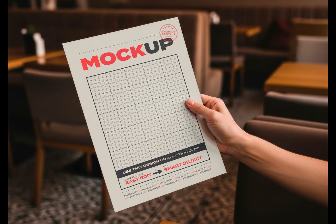 Holding Menu Collection Mockups