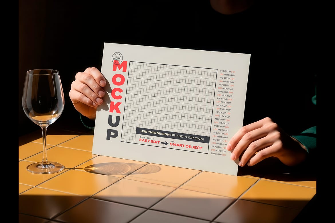 Holding Menu Collection Mockups