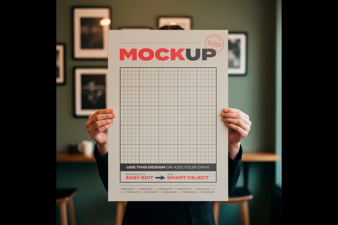 Holding Menu Collection Mockups