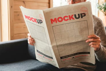 Reading Newspaper Mockups