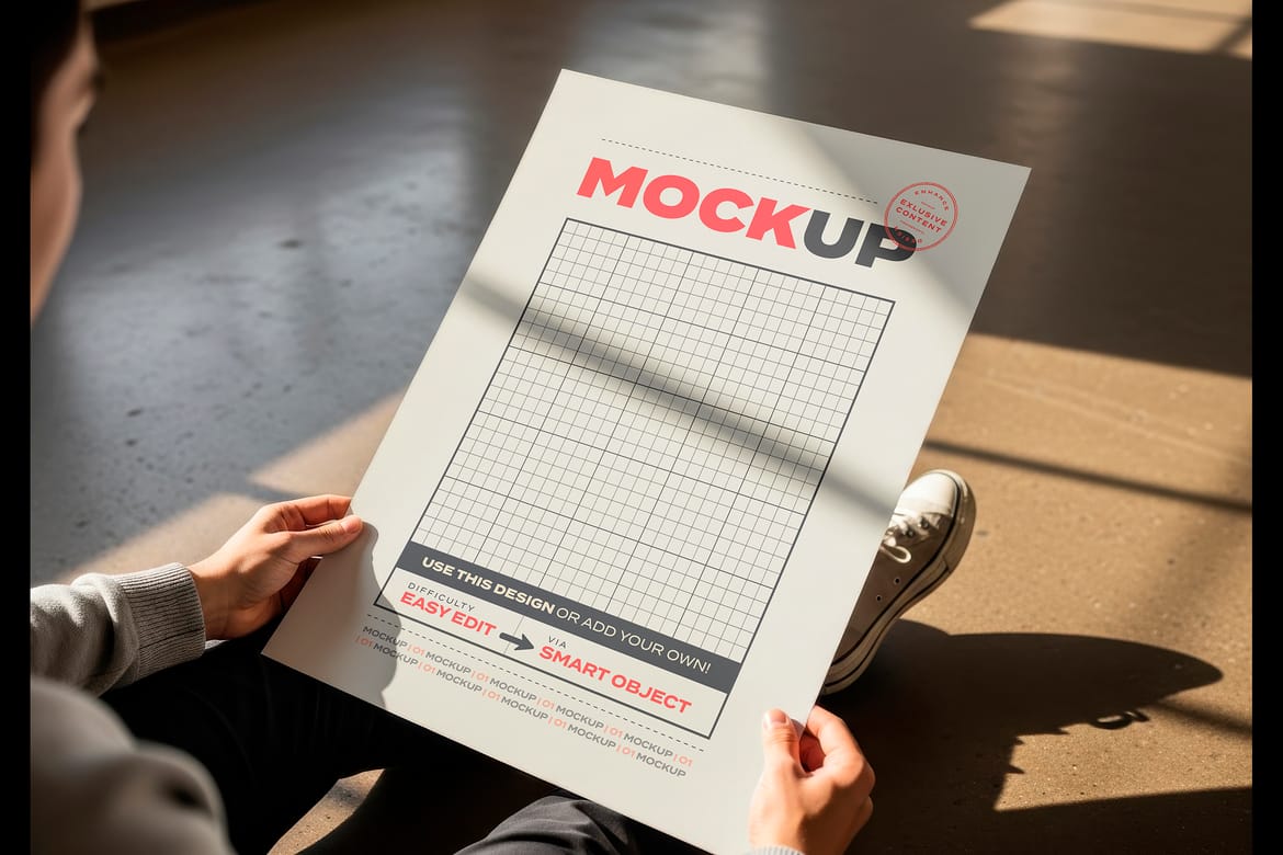 Student Teenager Page Poster Mockups