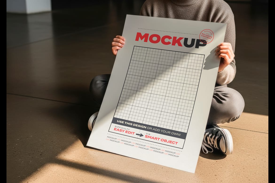 Student Teenager Page Poster Mockups