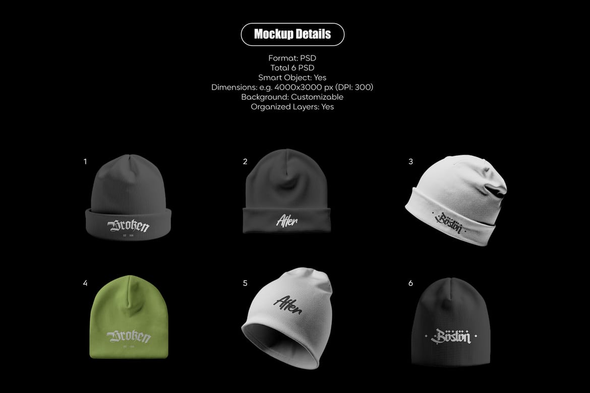 Beanie Mockup Bundle