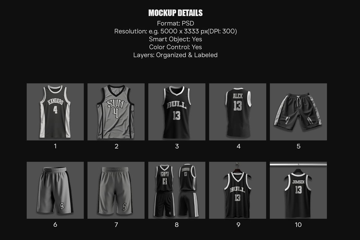 Basketball Jersey & Shorts Mockup