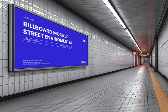 Street Environmental Poster & Billboard Mockup Bundle