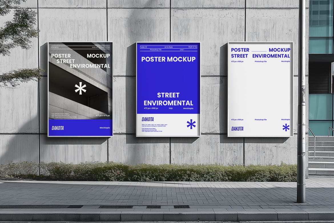 Street Environmental Poster & Billboard Mockup Bundle