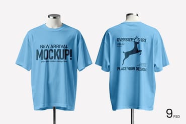 Oversized T-Shirt Mockup Set