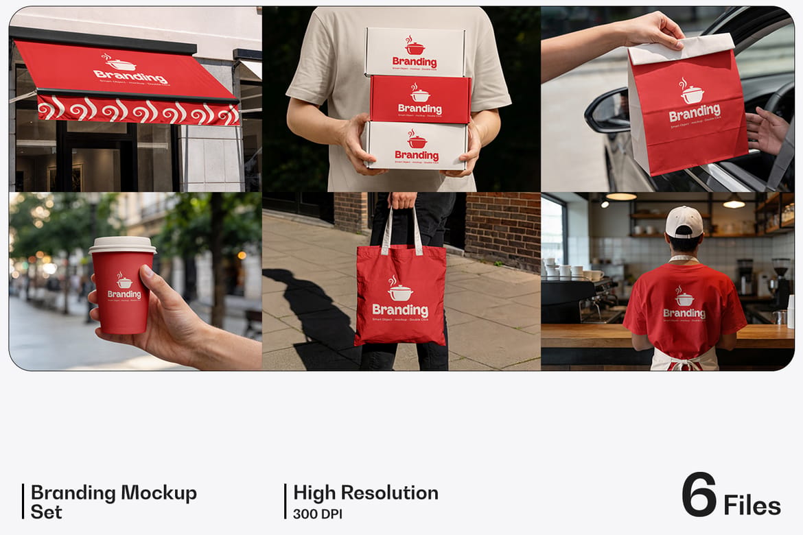 Cafe Branding Mockup Set