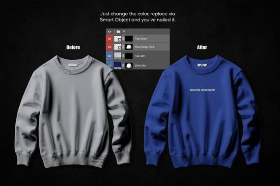 Crewneck Sweatshirt Mockup Set