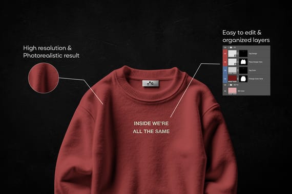 Crewneck Sweatshirt Mockup Set