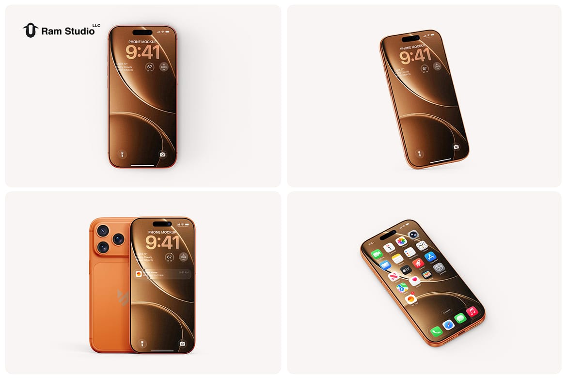 iPhone 17 Pro Max Mockup Set